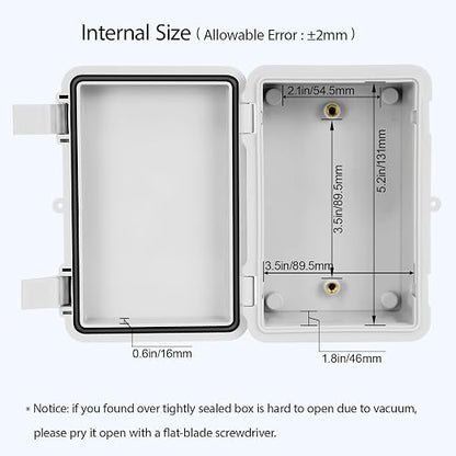Junction Box, ABS Plastic IP65 Waterproof Dustproof Universal Electrical - Image 3