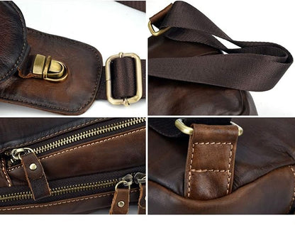 Hebetag Leather Sling Bag Crossbody Backpack - Image 6