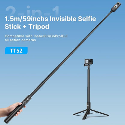 59in Invisible Selfie Stick Tripod - Image 2