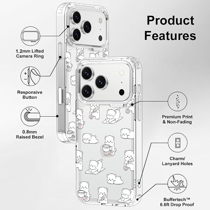 MOSNOVO for iPhone 17 Pro Case, Shockproof Military-Grade Protection 6.6ft Drop - Image 7