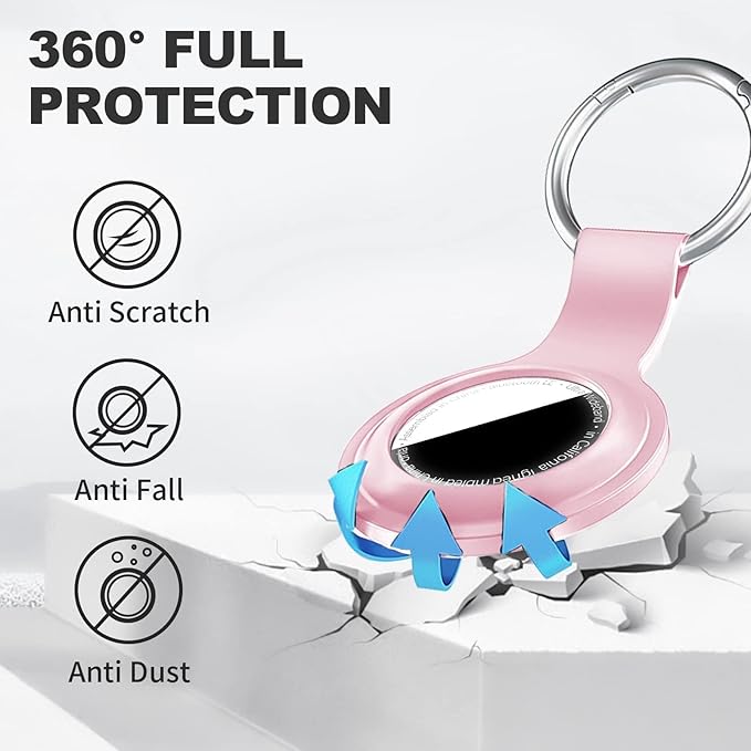 Linsaner Case for AirTag 2nd Gen & 1st Gen, Silicone Holder Keychain Key Ring - Image 3