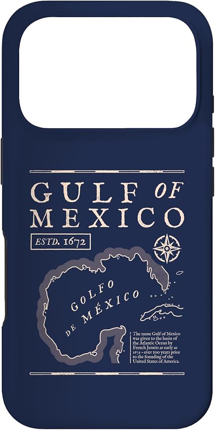 Gulf of Mexico 1672 Historic Map Case by Unknown