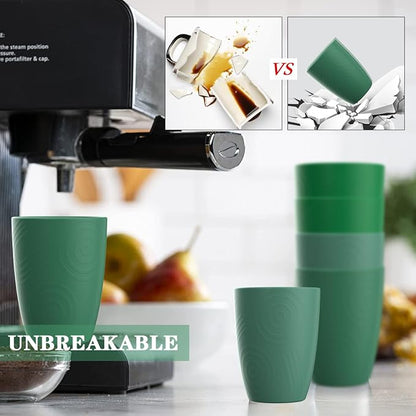 Homienly Cups for Drinking 12oz Daily Use Cups Dishwasher Safe Plastic Cups - Image 6