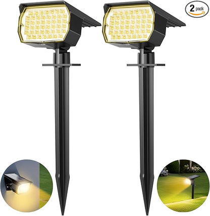 Tadyreal Solar Spot Lights Outdoor 2 Pack, Solar Landscape Spotlights Waterproof by TadyrealSolarLights