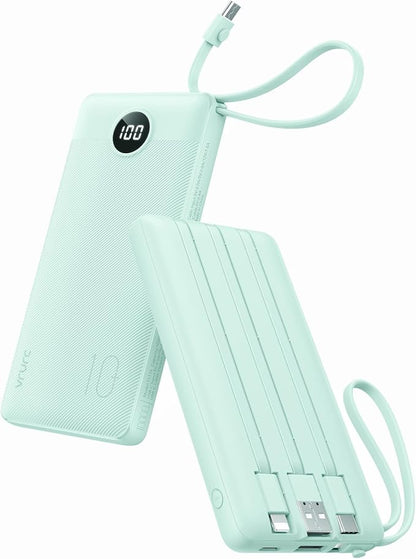 VRURC Portable Charger for iPhone, Compact Travel Power Bank 10000mAh, USB C by Home