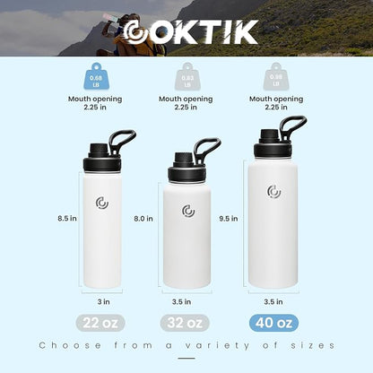 Sports Water Bottle 40oz, Insulated Water Bottle - Image 2