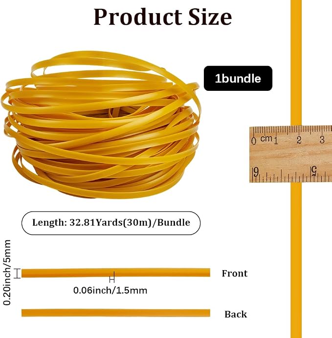GORGECRAFT 30m*5mm Rattan Weaving Wicker Outdoor Wicker Repair Kit Yellow - Image 2