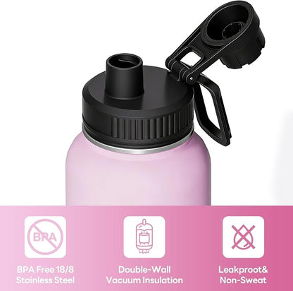 Navigate 32 oz Insulated Stainless Steel Sports Water Bottle - Image 4
