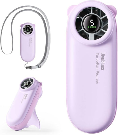 Diveblues Handheld Portable Turbo Fan, 4000mAh USB Rechargeable Pocket Fan by Diveblues