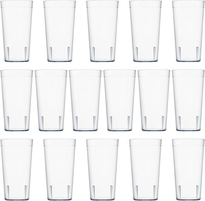 US Acrylic Cafe Plastic Reusable Tumblers 20-ounce Water Cups in Clear | Value - Image 9