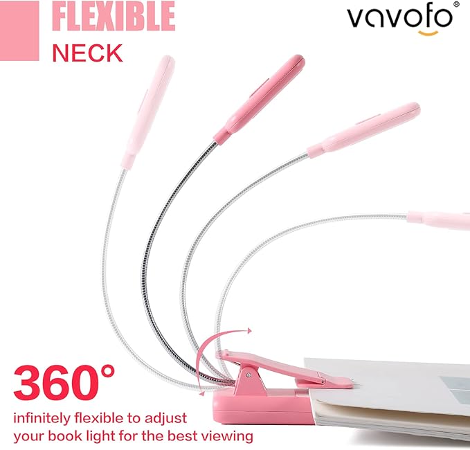 VAVOFO Rechargeable Book Light for Reading in Bed Kids, 7 LED Reading Light - Image 4