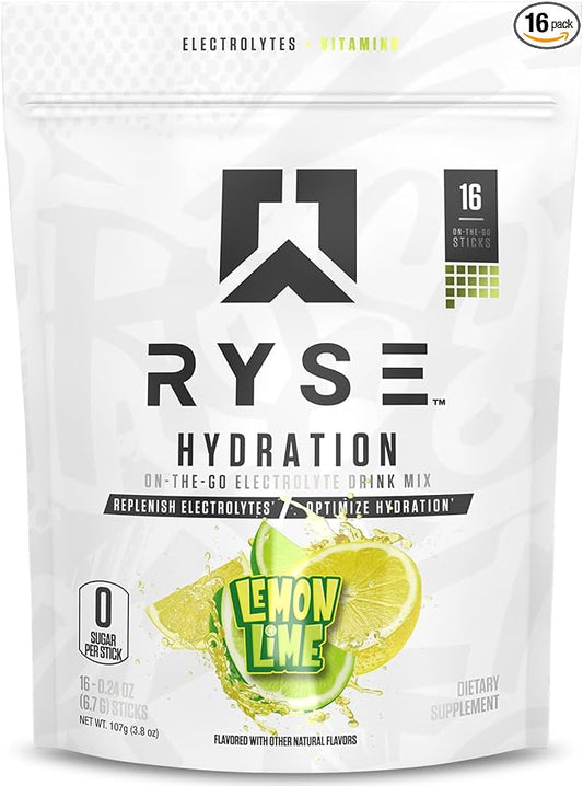 RYSE Hydration Electrolyte Powder Drink Mix Packets by RYSE