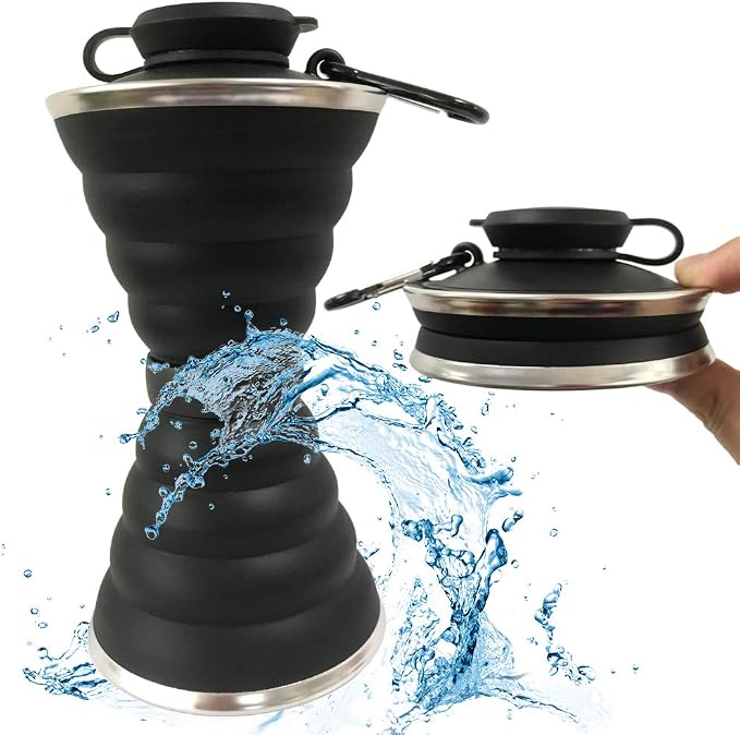 Collapsible Water Bottle, Camping Cup by SEMETOR