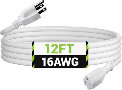BN-LINK 12ft Outdoor Extension Cord, 16 Gauge General Purpose Power Cord by BN-LINK