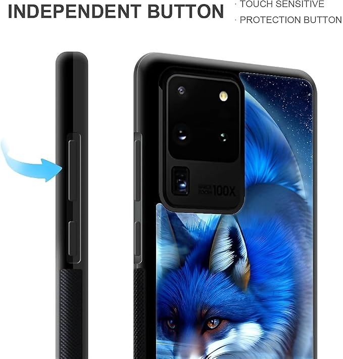 for Samsung Galaxy S20 Ultra Case, Snowy Mountain Fox Lake Pattern Graphic - Image 4
