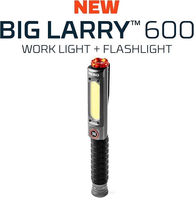NEBO Big Larry 3 Work Light | USB-C Rechargeable, 600 Lumens, 7 Light Modes - Image 7