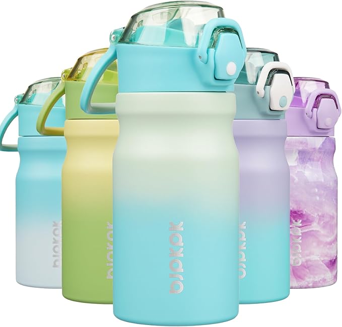 BJPKPK Water Bottle with Straw 14oz Insulated Water Bottles Reusable Stainless by BJPKPK