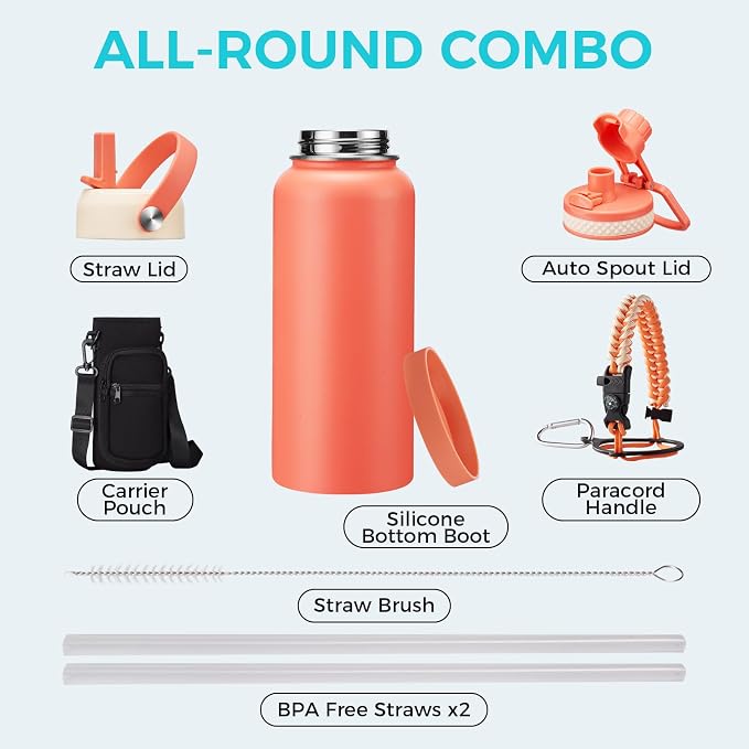 Insulated Water Bottle 32oz - Image 2