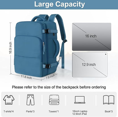 Sinaliy Travel laptop Backpack for Men Women, Personal Item Size Flight Approved - Image 9