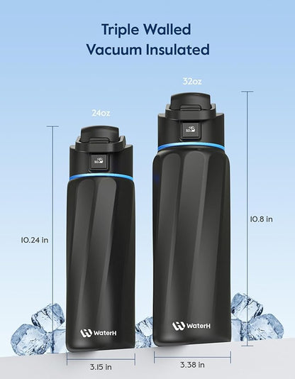 BOOST Smart Water Bottle that Reminds You to Drink, 24oz BPA-Free Stainless - Image 5