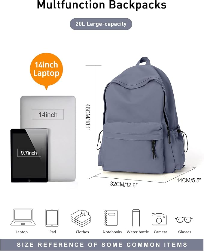 BJLFS School Bag Backpack for Women Kids Teens Girls, Small Bookbag College - Image 5