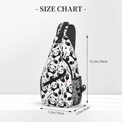Cute Panda Sling Bag For Women Men Funny Backpack Crossbody Shoulder Bag Sling - Image 3