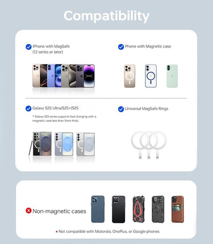 ULiXWH for Magsafe Portable Charger for iPhone, 2026 Upgrade 5000mAh Fast - Image 8