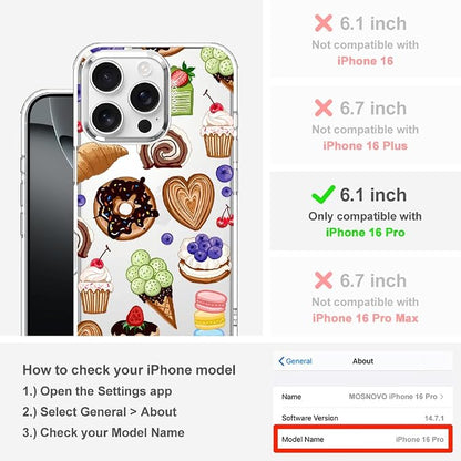 MOSNOVO for iPhone 16 Pro Case, Shockproof Military-Grade Protection 6.6ft Drop - Image 2