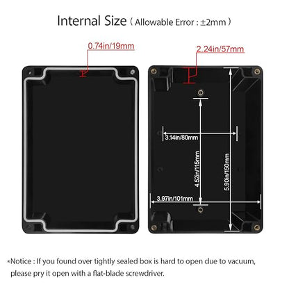 LeMotech Electrical Box ABS Plastic Project Box IP65 Waterproof Junction Box - Image 3