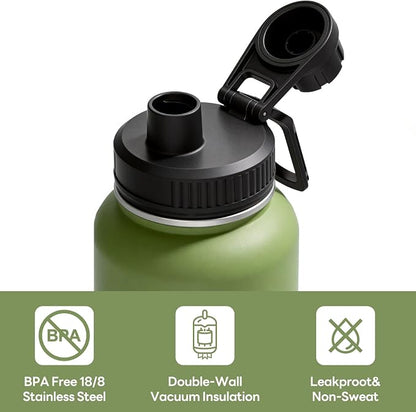Navigate 40 oz Insulated Stainless Steel Sports Water Bottle - Image 4