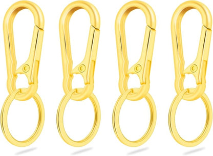 CooBigo 4Pack Small Keychain Rings, Metal Key Carabiner Clip, Mini EDC Key Ring by CooBigo
