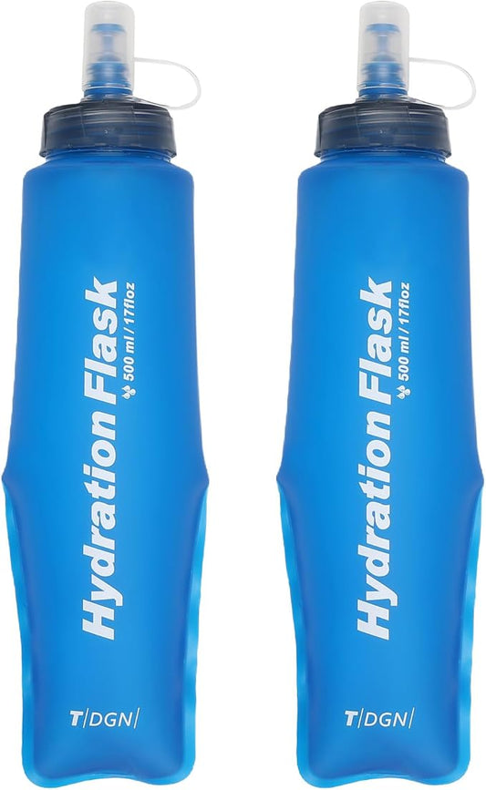 Azarxis TPU Soft Flask Collapsible Water Bottle Running Folding Gel Water by DesignedforOutdoorSports