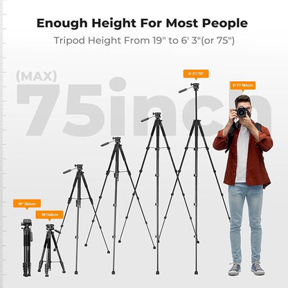K&F CONCEPT Camera Tripod, Cellphone Clip - Image 4