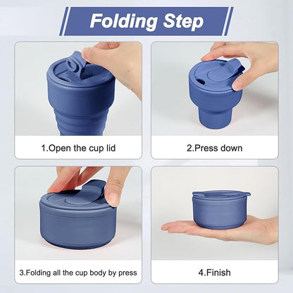 Collapsible Silicone Camping Cups 13oz - Image 3