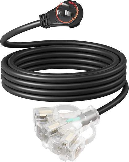 DEWENWILS 360° Rotating Flat Plug Extension Cord 15FT, 14/3 Gauge 3 Prong - Image 8