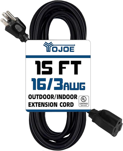 YOJOE Indoor Outdoor Extension Cord, 3 Prong 13A Weatherproof Power Cord by YOJOE