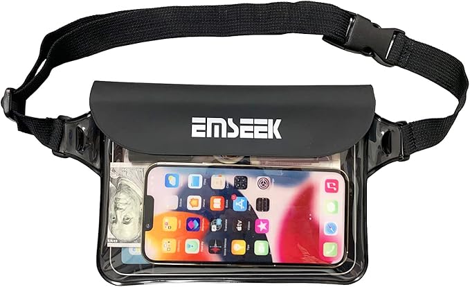 Waterproof Waist Pouch Dry Belt Bag Fanny Pack Keep Your Key Fob Wallet Kindle by EMSEEK
