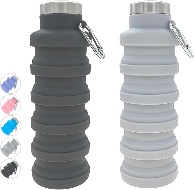 YCT Collapsible Water Bottle 17oz（500ml），Travel Portable Sport Water by YCT