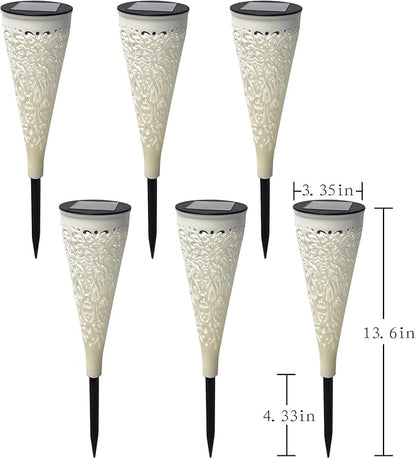 gardencave 6 Pack Solar Lights Outdoor Garden Decorative Mandala Solar Garden - Image 7
