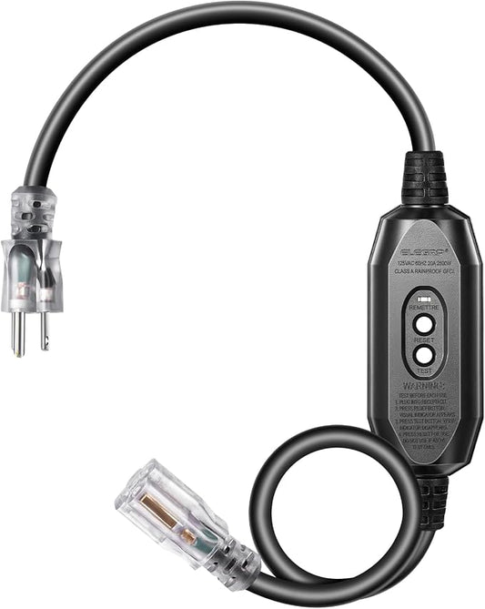 DEWENWILS 3Ft Automatic GFCI Extension Cord Outdoor, 12/3 SJTW Heavy Duty by DEWENWILS