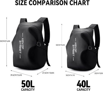 Motorcycle Backpacks for Men and women, Waterproof Helmet Backpack, Motorcycle - Image 3