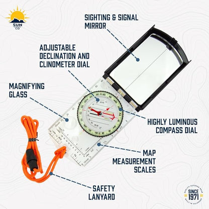 Sun Company ProSight Sighting Map Compass - Image 9