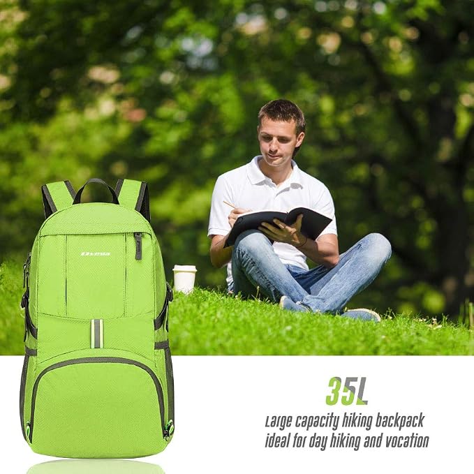 35L Lightweight Packable Backpack Waterproof Durable Hiking Travel Backpack - Image 6