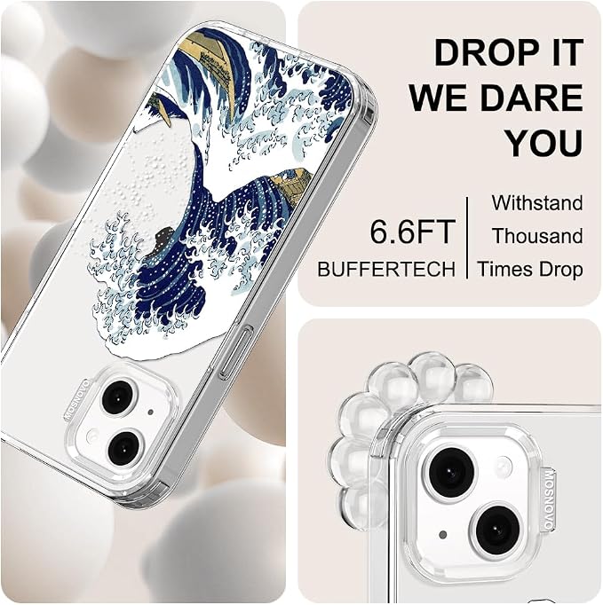 MOSNOVO for iPhone 13/14 Case | Military Grade 6.6ft Drop Tested | Clear - Image 6