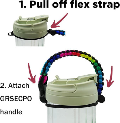 Water Bottle Handle Strap Paracord Handle Strap Cord - Image 2