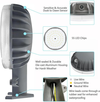 Owleye 6000LM Dusk to Dawn Outdoor Lighting LED Barn Light Security Lights - Image 8
