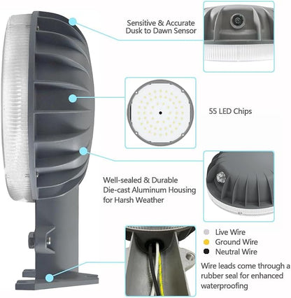 Owleye 6000LM Dusk to Dawn Outdoor Lighting LED Barn Light Security Lights - Image 5