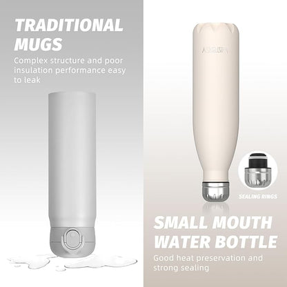 WATERSY Stainless Steel water bottles, 17oz/500ml Insulated Water Bottles - Image 4