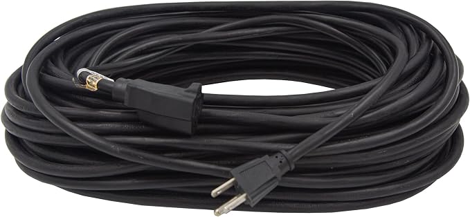 100FT Outdoor Extension Cord-16/3 SJTW Durable Black Extension Cable - Image 2