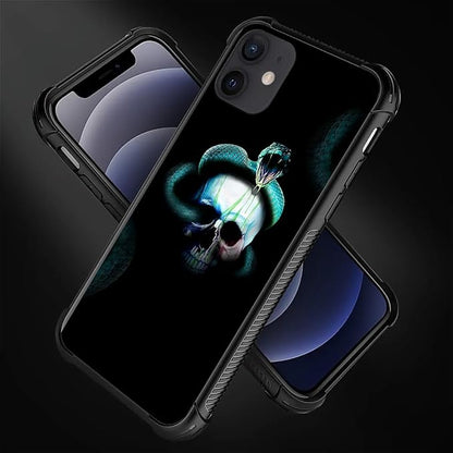for iPhone 11 Case, Skeleton Winding Snake Pattern Graphic Design Girl Boy Soft - Image 3